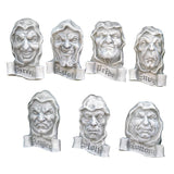 Seven Sins Faces Wall Sculptures Set Of Seven 10H x 7W