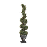 Topiary Spiral Evergreen Tree with Planter Urn 54H