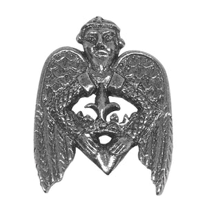Winged Heart Angel Medieval Pilgrim Pilgrimage Pin Pinback Badge Tie Tack 1.1H