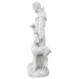 St Francis Of Assisi Patron Of Animals with Deer Garden Statue 37H