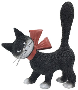 Cat La Minette Black with Red Bow and Tail Up Figurine by Dubout