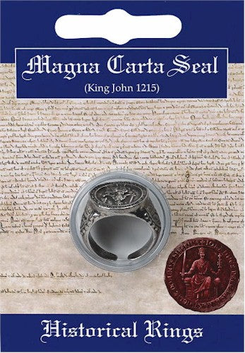 Magna Carta Seal Ring Replica for Historic Costume Unisex