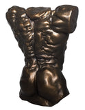 Rodin Male Nude Torso of the Falling Man Desktop Statue Massive Muscles Bodybuilder 10.25H