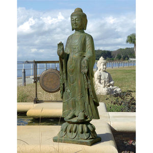 Enlightened Buddha Sculpture For Promoting Peaceful Garden Surroundings 40H