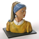 Girl with Pearl Earring Statue Collectible Figurine Recreation by Vermeer 3.5H