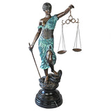 Giant Themis Blind Lady Goddess of Justice Lawyer Bronze Statue 56H