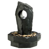 Gropius Infinity Slab Rock with Circle Bubbling Garden Fountain 28H