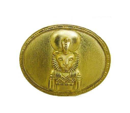Egyptian Sekhmet Lion Goddess Portrait Pin or Pendant Necklace 1.6W - Museumize.com