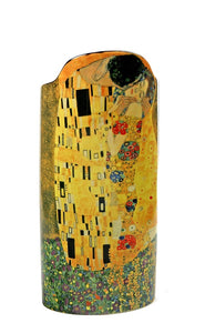 The Kiss Lovers Embrace Ceramic Flower Vase by Klimt 9H