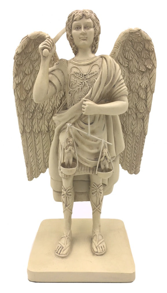 Archangel Michael with the Scales of Justice Christian Statue 8.25H