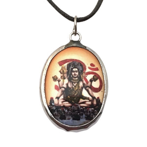 Shiva Hindu Color Ceramic Unisex Pendant Charm Necklace
