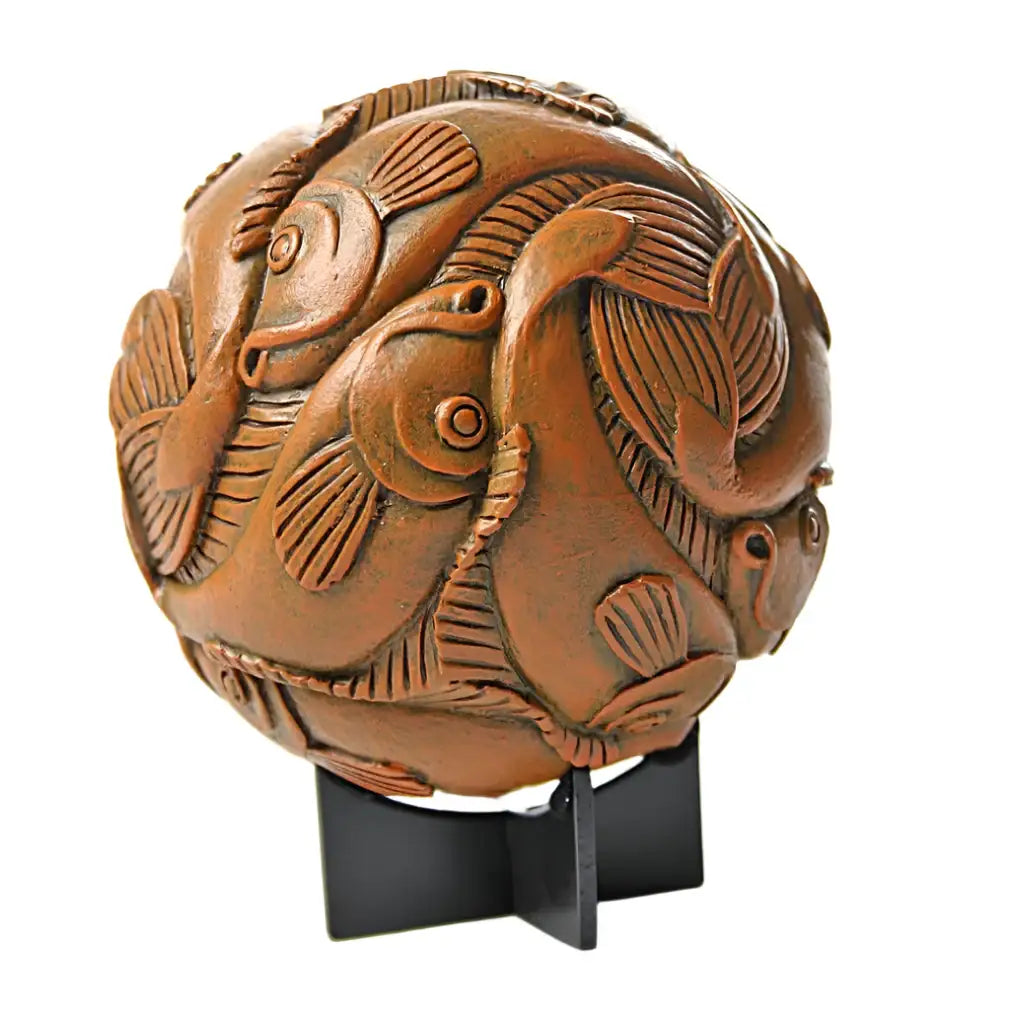Sphere Fish Tessellation Statue by Escher