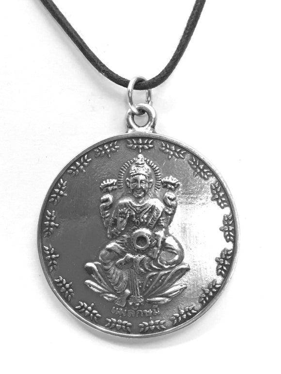 Museumize:Lakshmi Hindu Goddess Unisex Pewter Pendant Charm Necklace