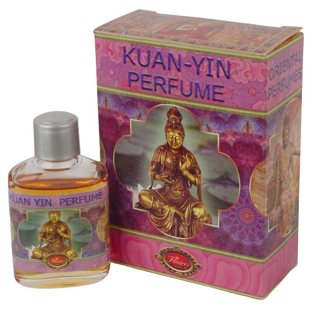 Kuan-Yin Asian Buddhist Cedar Honey Patchouli Perfume by Flaires 15ml - Museumize.com