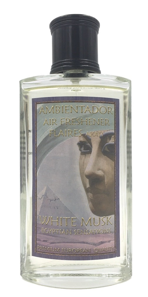 White Musk Moughet Iris Sandalwood Egyptian Scents Air Freshener Bottle by Flaires