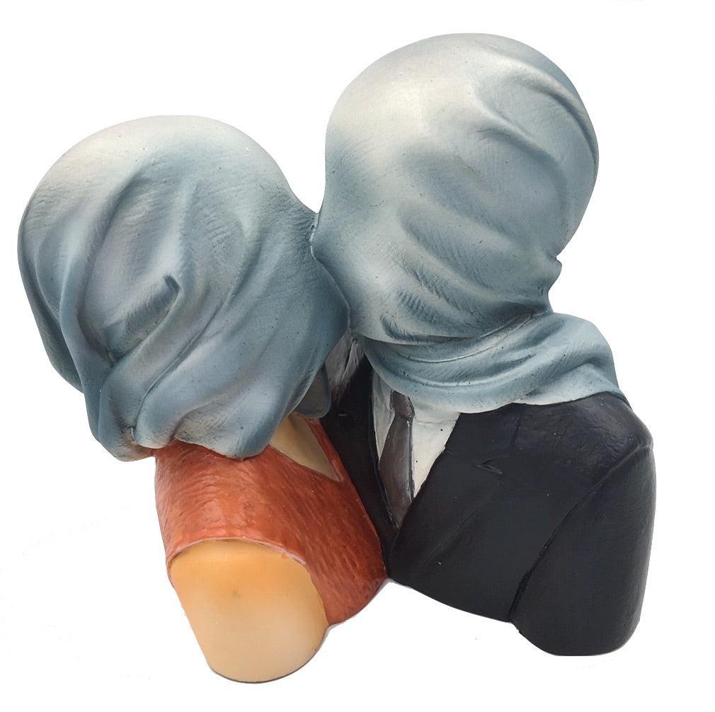 Magritte Lovers with Covered Heads Les Amants Surrealism Statue, Assorted Sizes - Museumize.com