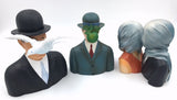 Museumize:Magritte Lovers with Covered Heads Les Amants Surrealism Statue 4.75H