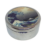 Hokusai Wave Pill or Trinket Box Purse Accessory by Famous Artist 2W