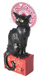 Le Chat Noir Black Cat Montmartre Figurine Statue by Steinlen, Assorted Sizes