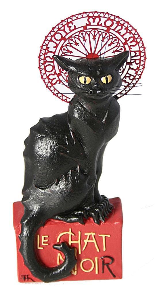 Le Chat Noir Black Cat Montmartre Figurine Statue by Steinlen, Assorted Sizes - Museumize.com