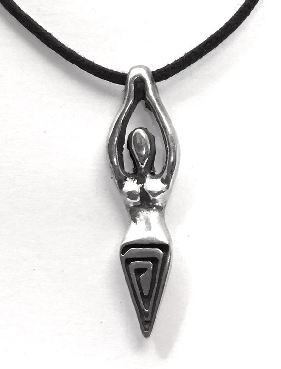 Museumize:Goddess Of Womb Universal Mother Pewter Pendant Charm Necklace