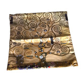 Pillow Case - Klimt Tree of Life gold brown square attic