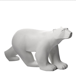 Polar Bear Walking in Stride L'Ours Blanc Statue by Francois Pompon, Assorted Sizes