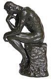 Thinker Statue Man Thinking on Rock by Rodin 14H