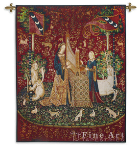 Museumize:Lady with Unicorn Sense of Hearing Wall Tapestry 65H