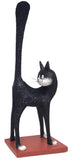 Cat Backside Third Eye View from Behind Humorous Cat Statue with Tail Up by Dubout 9.25H