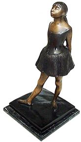 Degas Little Dancer Ballerina Bronze Statue 18H
