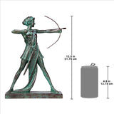Roman Moon Goddess Diana Statue by Pierre Le Faguays 12.5H
