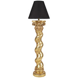 Bernini Barley Twist Column Gold Leaf Floor Lamp 73H
