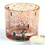Klimt Expectation Glass Tealight Candleholder 2.3H