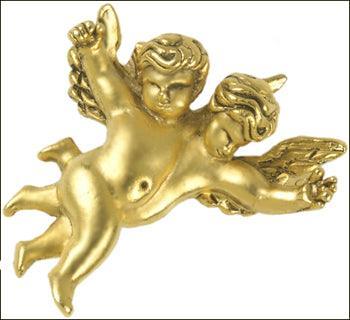 Two Cherubs in Flight Putti Flying in Sky Pin - Museumize.com
