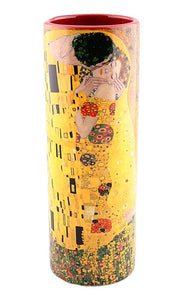 Klimt The Kiss Ceramic Flower Bud Vase Lovers Kissing Romance 7H