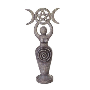 Spiral Goddess Earth Mother Wiccan Pagan Figurine Statue for Personal Altar 8H