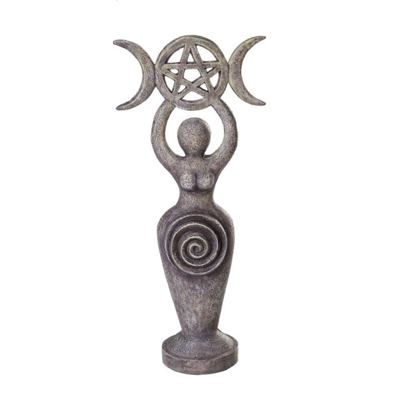 Spiral Goddess Earth Mother Wiccan Pagan Figurine Statue for Personal Altar 8H