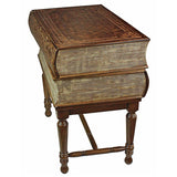 Stacked Books of Shakespeare Wooden Library Book Side Table 24.5W x 24.5H