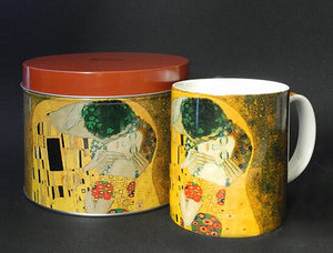 Klimt The Kiss Ceramic Coffee Mug in Tin 12 oz