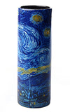 Van Gogh Starry Night Ceramic Flower Bud Vase Museum Painting on All Sides 7H