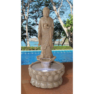 Buddha Earth Witness Illuminated Garden Fountain 32.5H