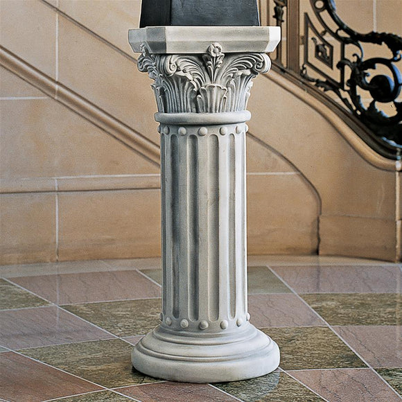 Athena Corinthian Garden Display Pedestal 33.5H