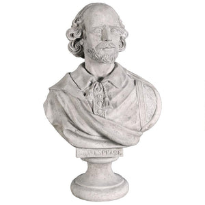 William Shakespeare Elizabethan Playright Portrait Bust Statue 31H