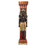 Egyptian Scribe Telemon Black Gold Red Large Wall Sculpture 78H