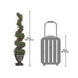 Topiary Spiral Evergreen Tree with Planter Urn 54H