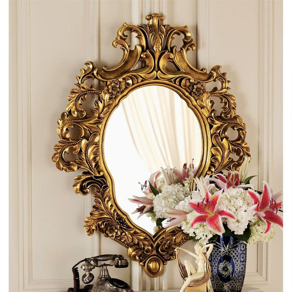 Madame Antoinette Salon Mirror Ornate French Rococo 37H