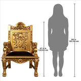 Alfred The Great Golden Throne Chair 47.5H x 31.5W