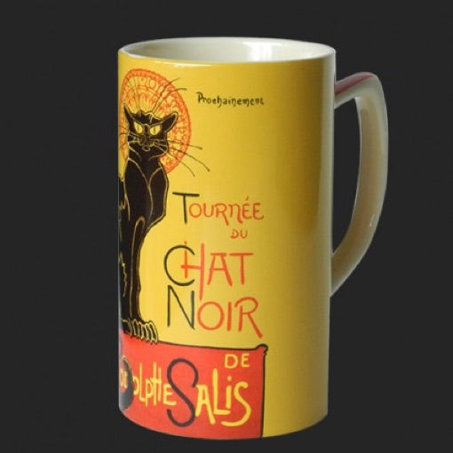 Mug Steinlen Chat Noir Black Cat Ceramic 8oz