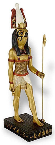 Horus Egyptian Falcon Sun God of War Standing Sculpture 10H